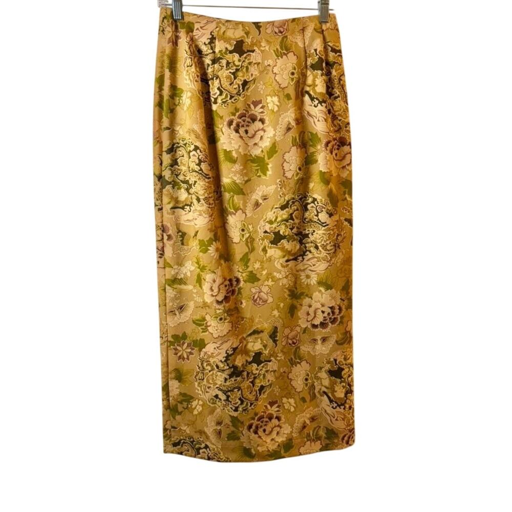 Vintage 90's Banana Republic Wool Maxi Wrap Skirt in Beige Women's sz. 8